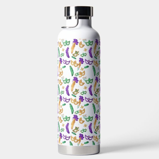 Kleurrijke Mardi Gras patterned Waterfles (Rechts)