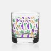 Kleurrijke Mardi Gras patterned Whisky Glas (Rechts)