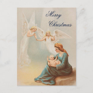 Kleurrijke  Maria met baby Jesus kaart