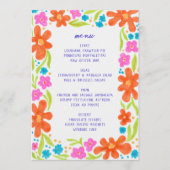 Kleurrijke Marker Schets Bloem Rand Menu (Voorkant)