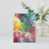 kleurrijke marmer briefkaart (Staand voorkant)