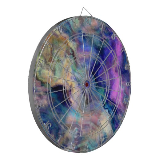 kleurrijke marmer dartbord (Voorkant Links)