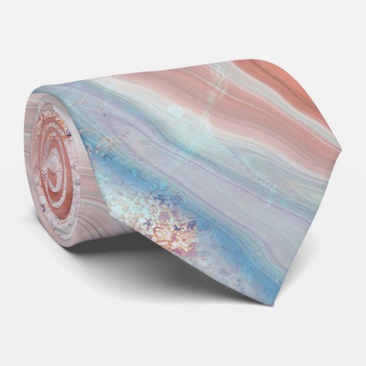 kleurrijke marmer stropdas (Opgerold)