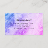 kleurrijke marmer visitekaartje (Achterkant)