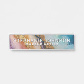 Kleurrijke Marmeren Agaat Gouden Folie Custom Mode Deurbordje (Voorkant)