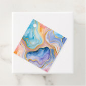 Kleurrijke Marmeren Inkt Art Gift Labels (In situ)