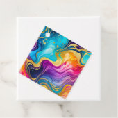 Kleurrijke Marmeren Inkt Art Gift Labels (In situ)