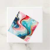 Kleurrijke Marmeren Inkt Art Gift Labels (In situ)