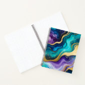 Kleurrijke Marmeren Inkt Art Spiral Notitieboek (Binnen)