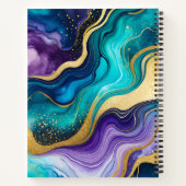 Kleurrijke Marmeren Inkt Art Spiral Notitieboek (Achterkant)