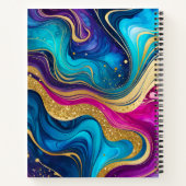 Kleurrijke Marmeren Inkt Art Spiral Notitieboek (Achterkant)