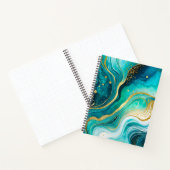 Kleurrijke Marmeren Inkt Art Spiral Notitieboek (Binnen)