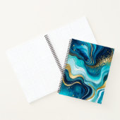 Kleurrijke Marmeren Inkt Art Spiral Notitieboek (Binnen)