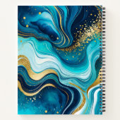 Kleurrijke Marmeren Inkt Art Spiral Notitieboek (Achterkant)