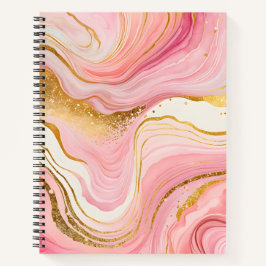 Kleurrijke Marmeren Inkt Art Spiral Notitieboek