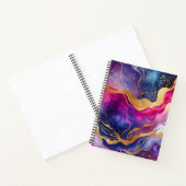 Kleurrijke Marmeren Inkt Art Spiral Notitieboek (Binnen)