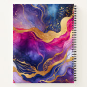 Kleurrijke Marmeren Inkt Art Spiral Notitieboek (Achterkant)