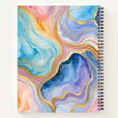 Kleurrijke Marmeren Inkt Art Spiral Notitieboek (Achterkant)