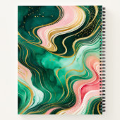 Kleurrijke Marmeren Inkt Art Spiral Notitieboek (Achterkant)