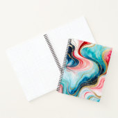Kleurrijke Marmeren Inkt Art Spiral Notitieboek (Binnen)