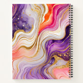 Kleurrijke Marmeren Inkt Art Spiral Notitieboek (Achterkant)