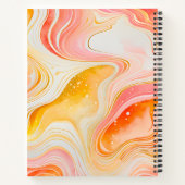 Kleurrijke Marmeren Inkt Art Spiral Notitieboek (Achterkant)