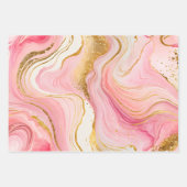 Kleurrijke Marmeren Inkt Art Wrapping Paper Sheets (Voorkant 3)