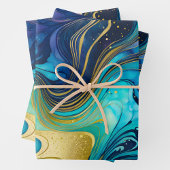 Kleurrijke Marmeren Inkt Art Wrapping Paper Sheets