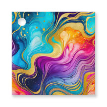 Kleurrijke Marmeren Inkt Kunst Cadeaublaadjes