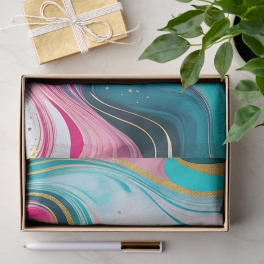 Kleurrijke marmeren inkt kunst weefsel papier (Geschenk)