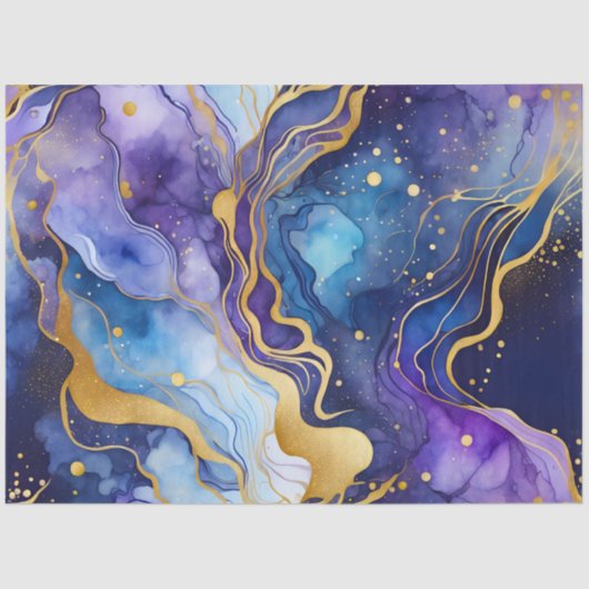 Kleurrijke marmeren inkt kunst weefsel papier (Voorkant)