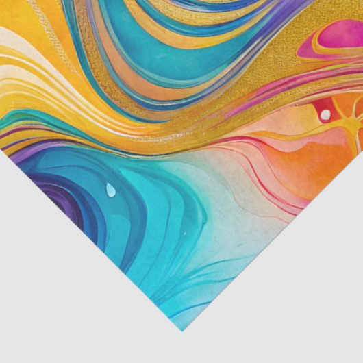 Kleurrijke marmeren inkt kunst weefsel papier (Detail)