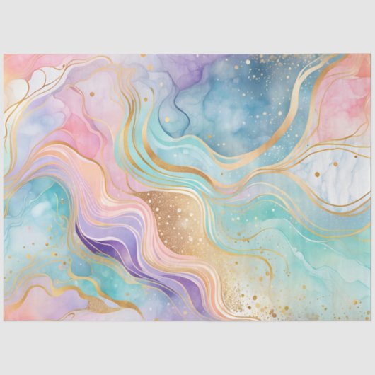 Kleurrijke marmeren inkt kunst weefsel papier (Voorkant)