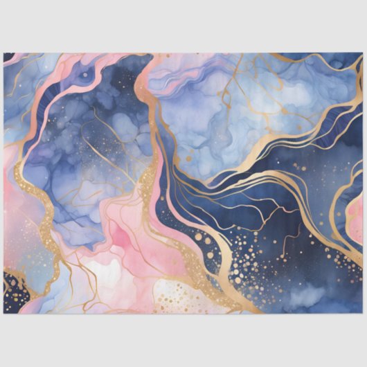 Kleurrijke marmeren inkt kunst weefsel papier (Voorkant)