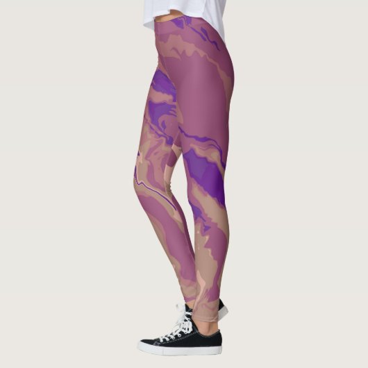 Kleurrijke  Marmeren Kleur Leggings (Links)