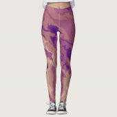 Kleurrijke  Marmeren Kleur Leggings (Voorkant)