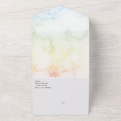 Kleurrijke Marmeren Regenboog All In One Uitnodigi All In One Uitnodiging (Buitenkant)