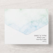 Kleurrijke marmeren regenboog alles in één uitnodi all in one uitnodiging (Achterkant)