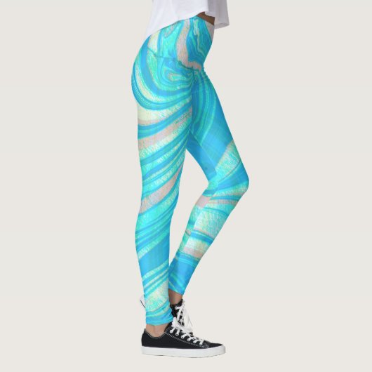 Kleurrijke marmeren steen leggings (Rechts)