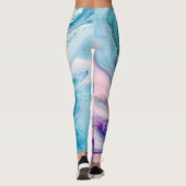 Kleurrijke marmeren stijl wervelingen leggings (Achterkant)