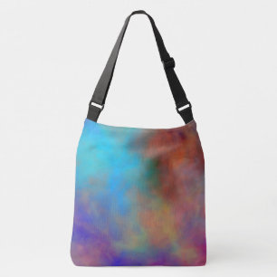 Kleurrijke marmeren wolken crossbody tas