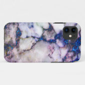 Kleurrijke marmersteen met blauw strooisel Case-Mate iPhone case (Achterkant (horizontaal))