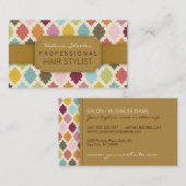 Kleurrijke Marokkaanse aangepaste Quatrefoil-Visit Visitekaartje (Voorkant / Achterkant)