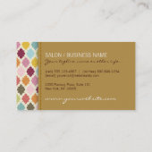 Kleurrijke Marokkaanse aangepaste Quatrefoil-Visit Visitekaartje (Achterkant)