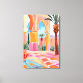 Kleurrijke Marokkaanse binnenplaats Art Print (Voorkant)