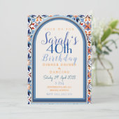 Kleurrijke Marokkaanse Geometrische Tegel Verjaard Kaart (Staand voorkant)