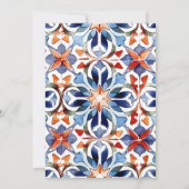 Kleurrijke Marokkaanse Geometrische Tegel Verjaard Kaart (Achterkant)