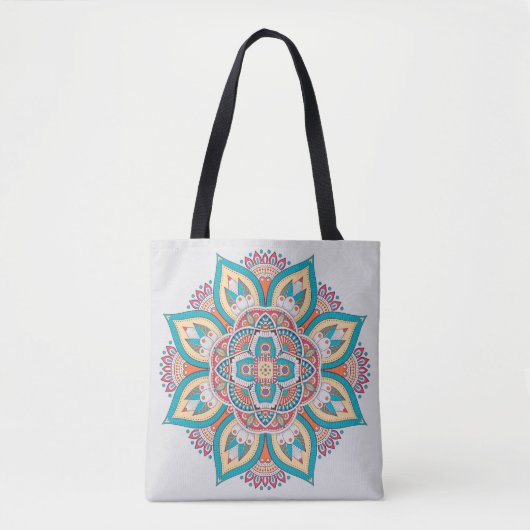Kleurrijke Marokkaanse mandala Tote Bag (Voorkant)