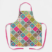 Kleurrijke Marokkaanse roze geïnspireerde patroonp Schort (Voorkant)