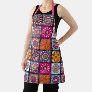 Kleurrijke Marokkaanse roze geïnspireerde patroonp Schort
